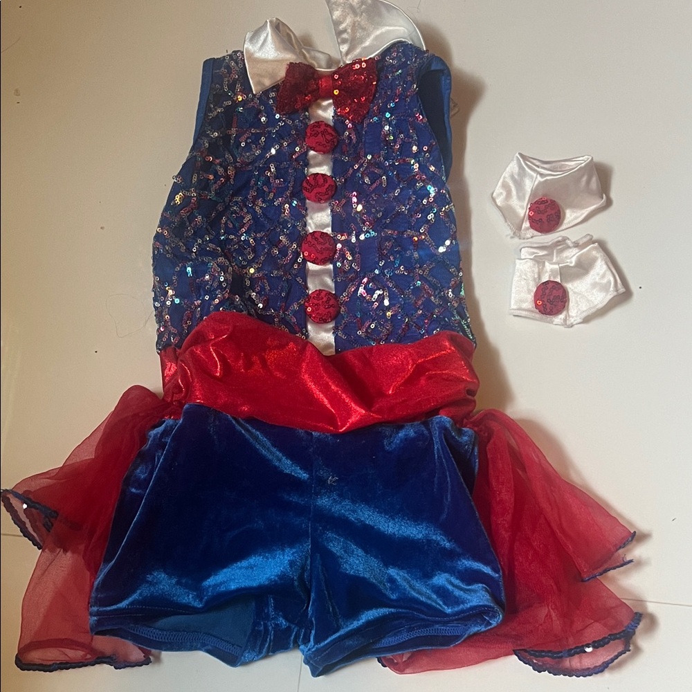 Kids Sparkling Blue and Red Costume Set